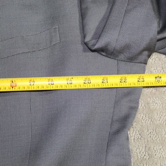 Jones New York Wool / Silk Blend Grey Patterned Jacket Sport Coat 46R - Picture 4 of 9